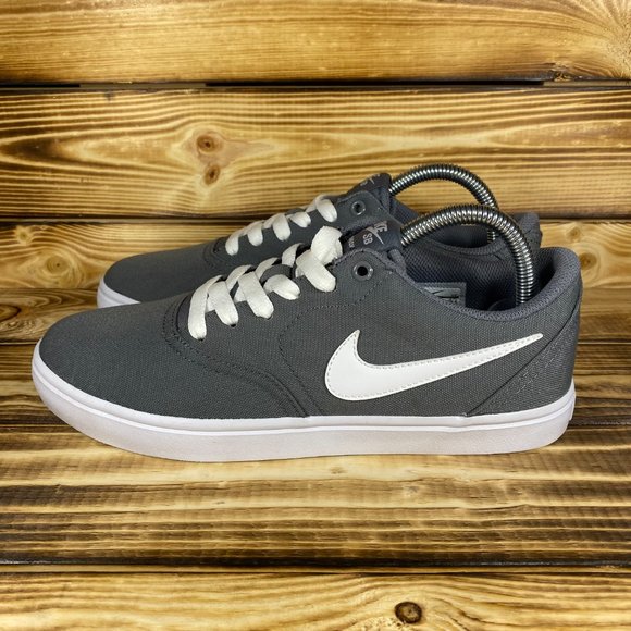 NEW Womens Nike SB Check Solarsoft Canvas Grey White Sneaker 921463-011 Size 9.5 - Picture 5 of 11